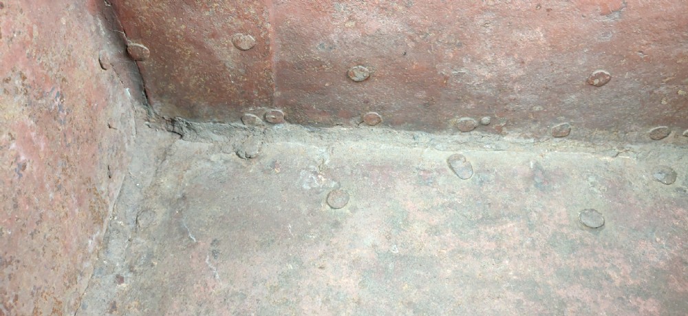 An early 18th century iron strongbox.  View VII