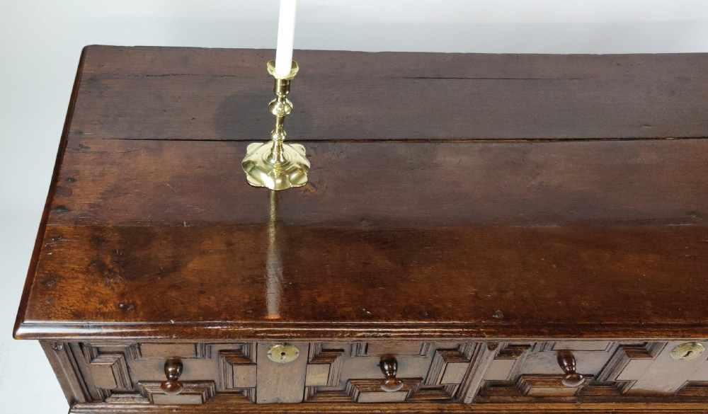 A fabulous late 17th century enclosed dresser base.  View IX