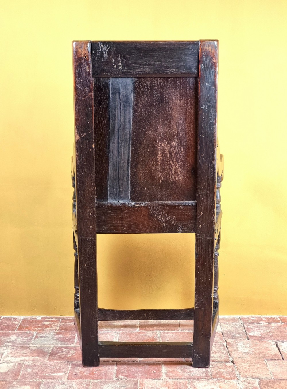 A fine late 17th century wainscot chair. View V