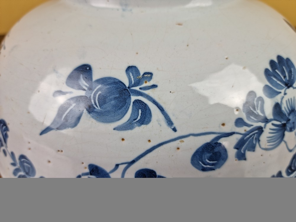 A large 18th century English delft punch bowl.  View XVI