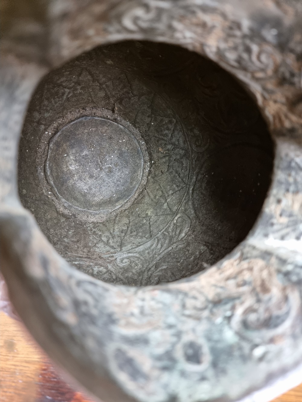 A 16th century repousse water bucket. View VI