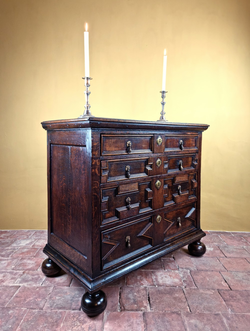 A late 17th century chest of drawers.  View II