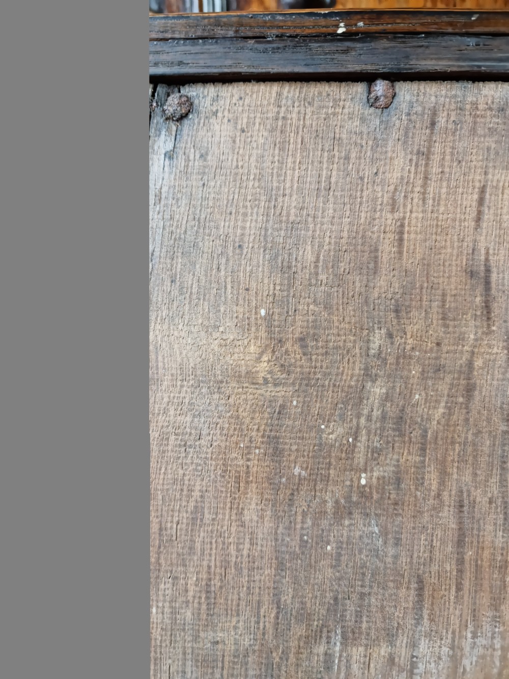 A late 17th century mule chest.  View V