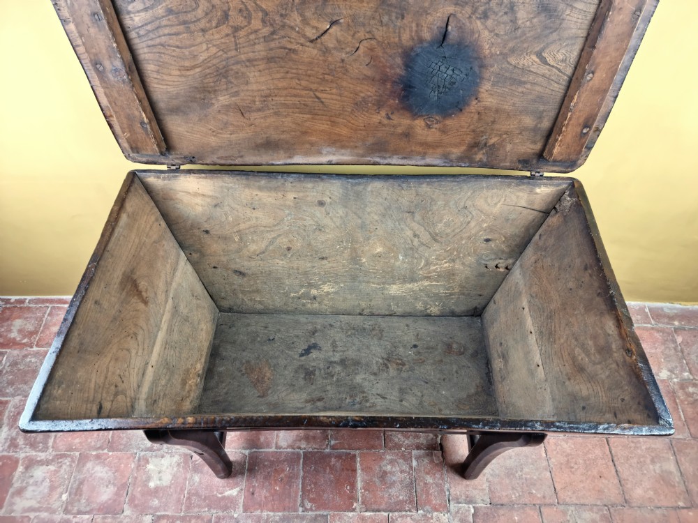 An 18th century elm dough bin.  View IV
