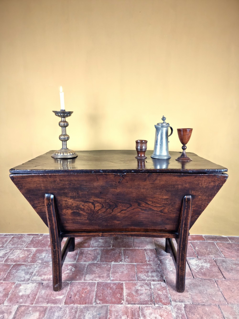 An 18th century elm dough bin. 