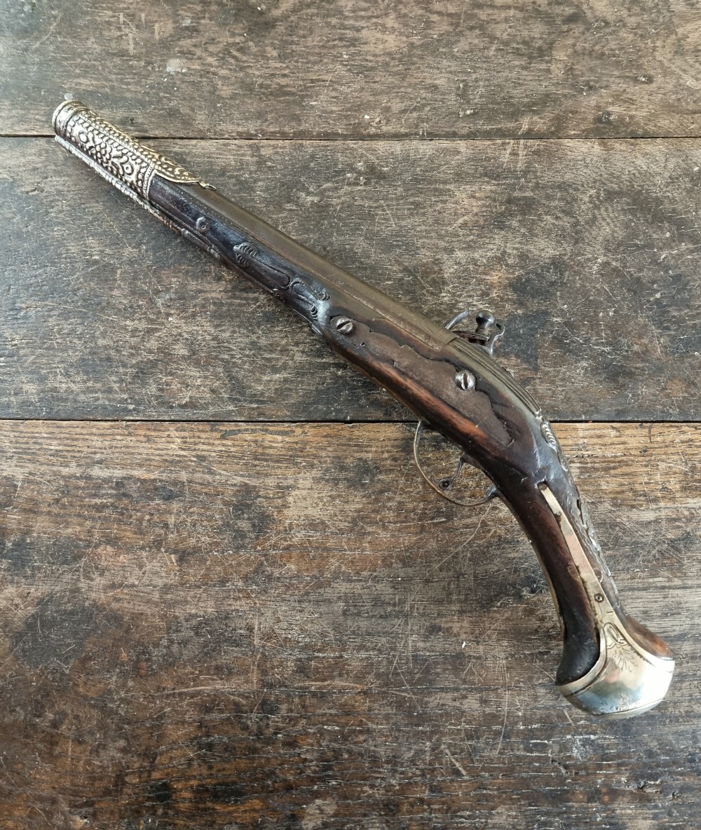 An 18th century ottoman flintlock pistol.  View X