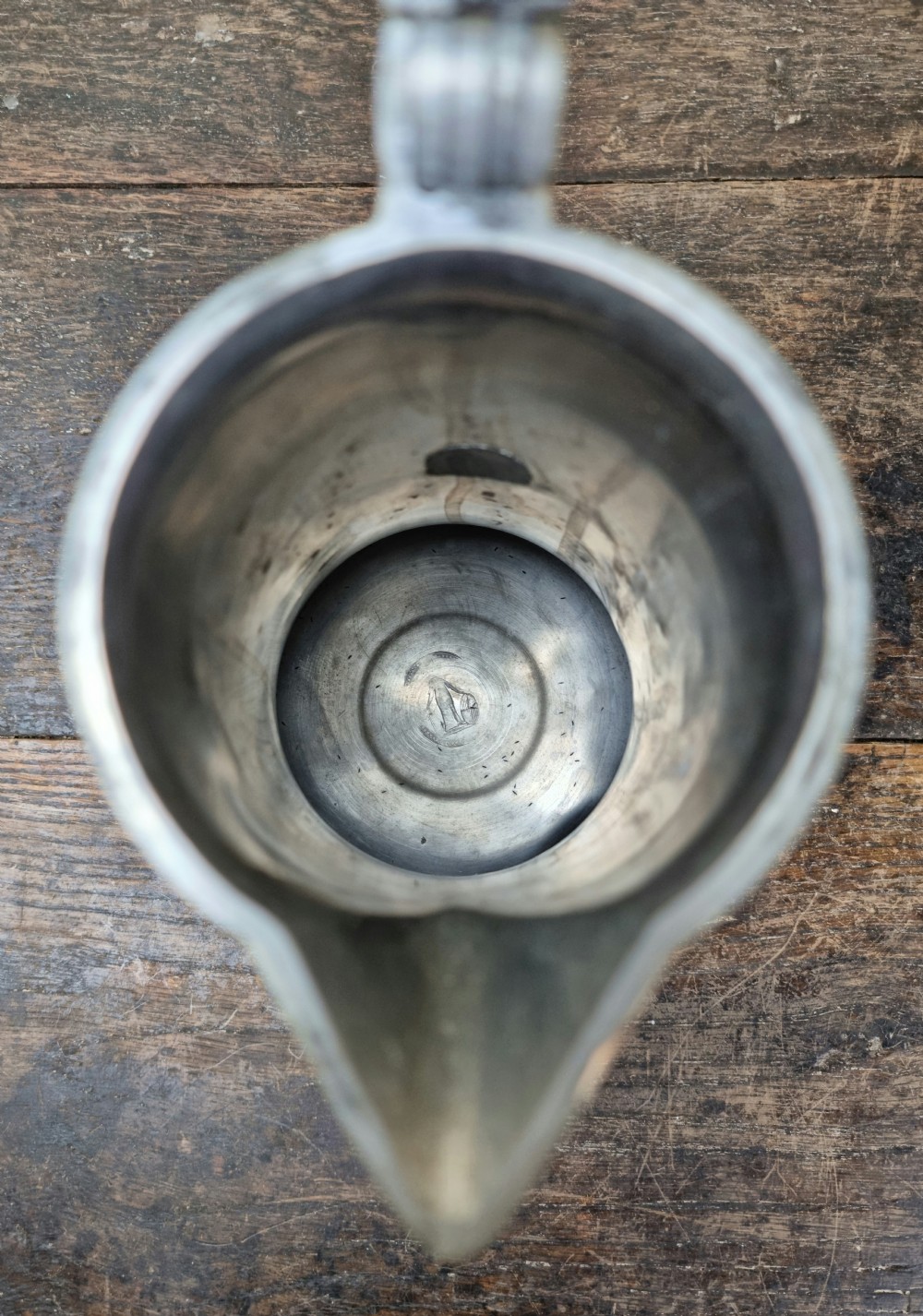 A 19th century wriggle work tankard.  View VIII