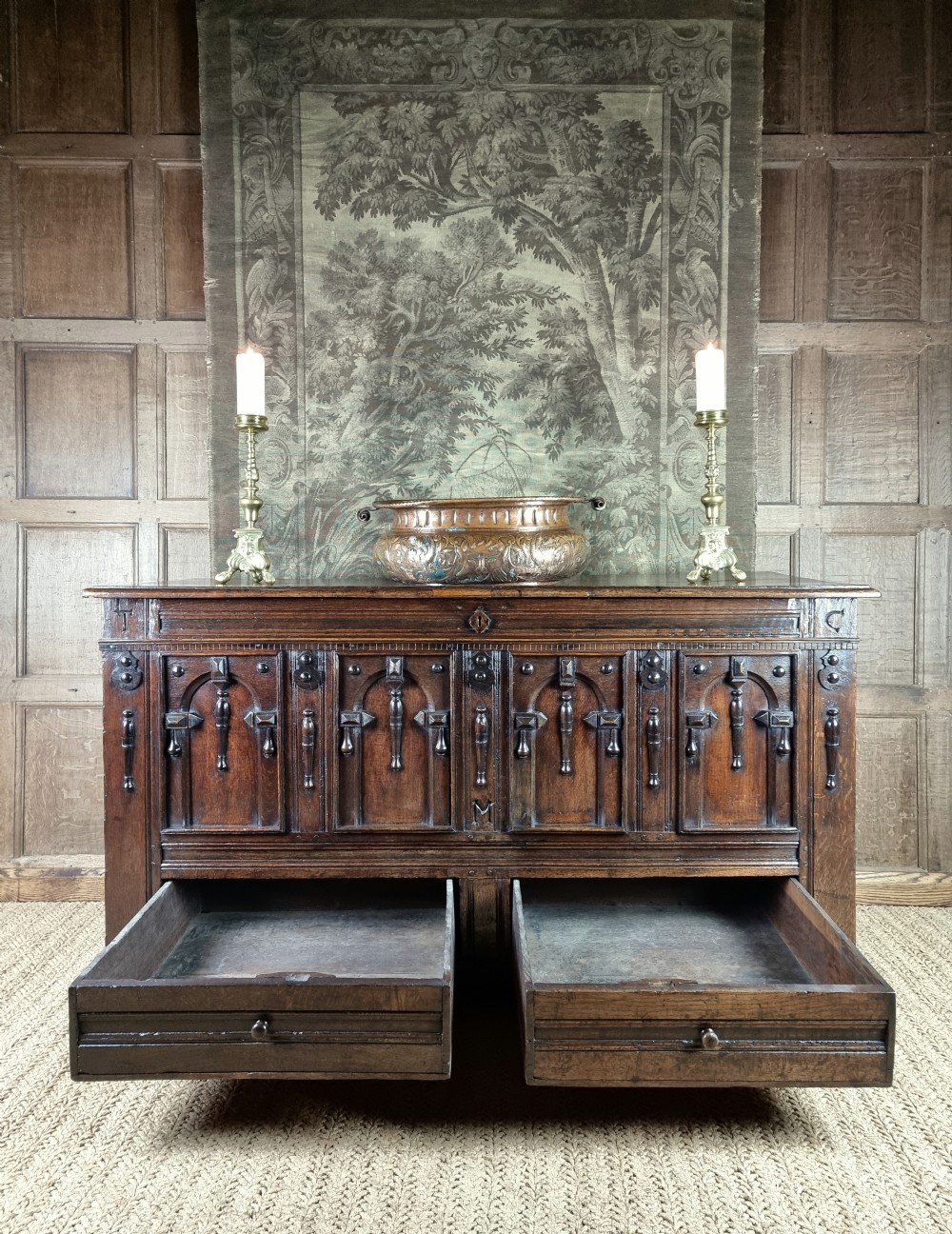A 17th century mule chest. View III