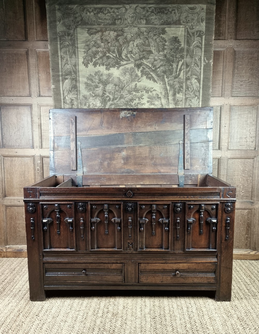 A 17th century mule chest. View VI