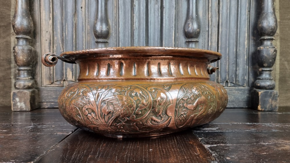 A large late 17th century repousse wine cooler.  View VI