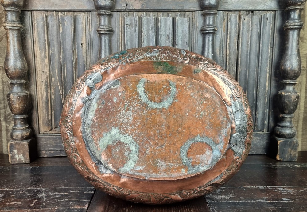 A large late 17th century repousse wine cooler.  View XII