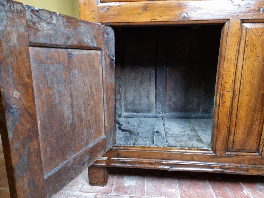 A rare mid 18th century yew wood tridarn.  View X