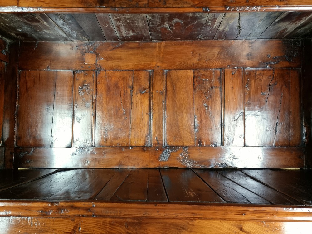 A rare mid 18th century yew wood tridarn.  View XVIII