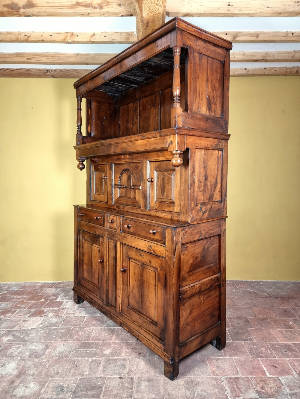 A rare mid 18th century yew wood tridarn.  View XXI
