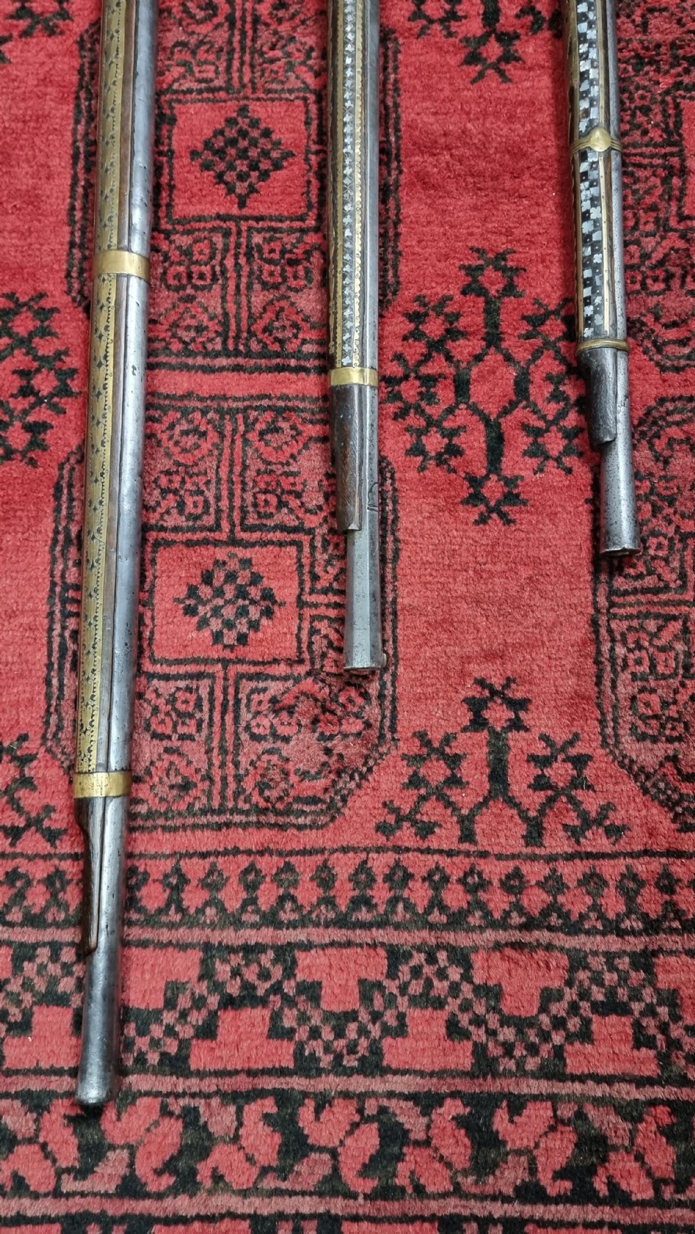 Three north western frontier flintlock muskets.  View VII