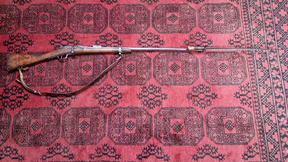 A 19th century French bolt action rifle.