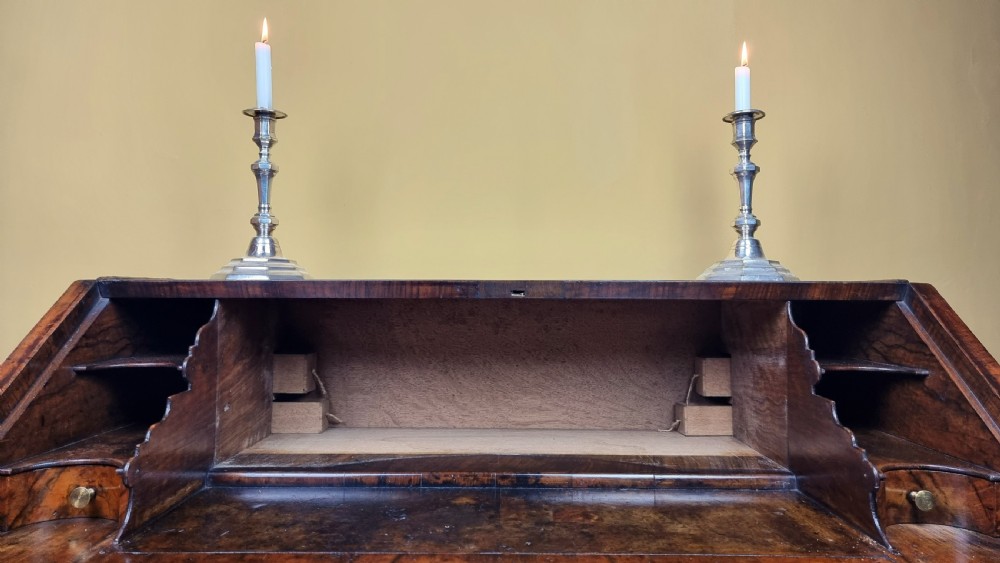 A fine queen Anne walnut bureau.  View IX