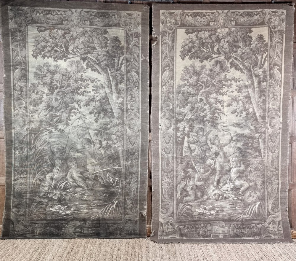 A large pair of French tapestries. 