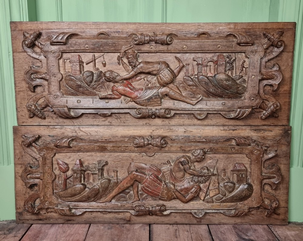A large pair of 17th century panels. 