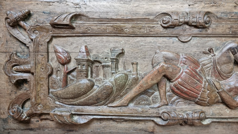 A large pair of 17th century panels.  View IV
