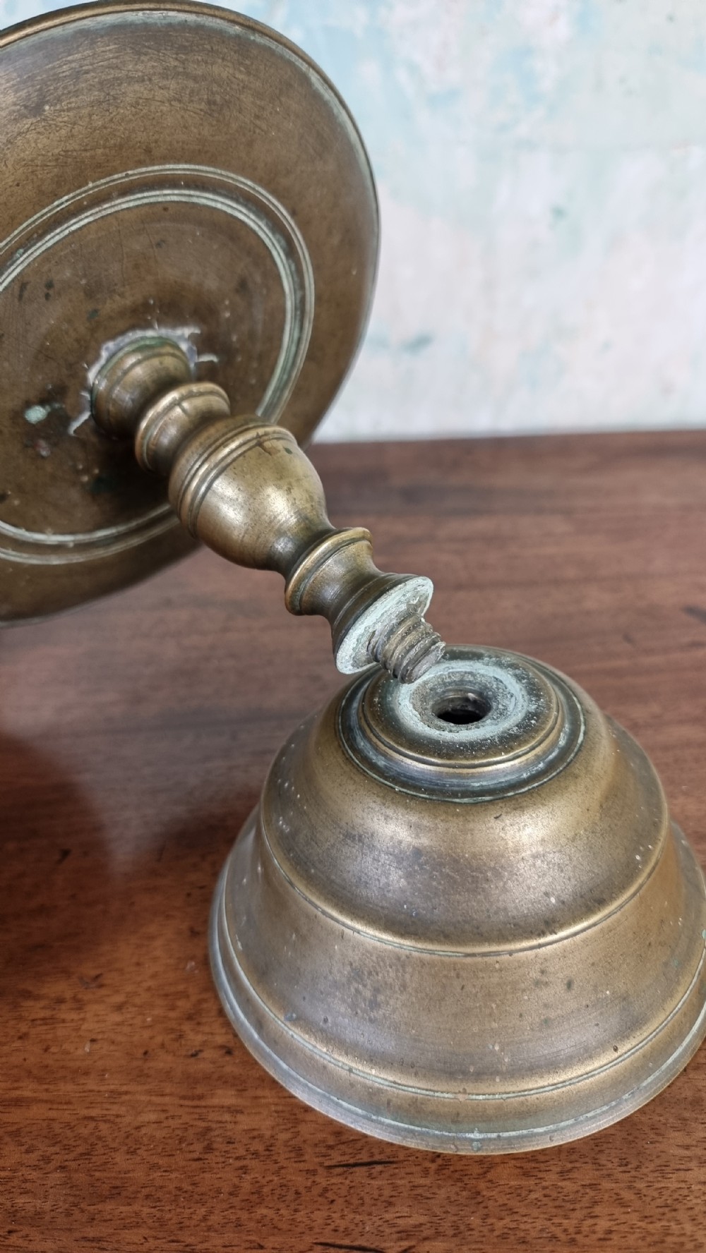 A pair of 17th century Dutch Heemskerk candlesticks.  View IX