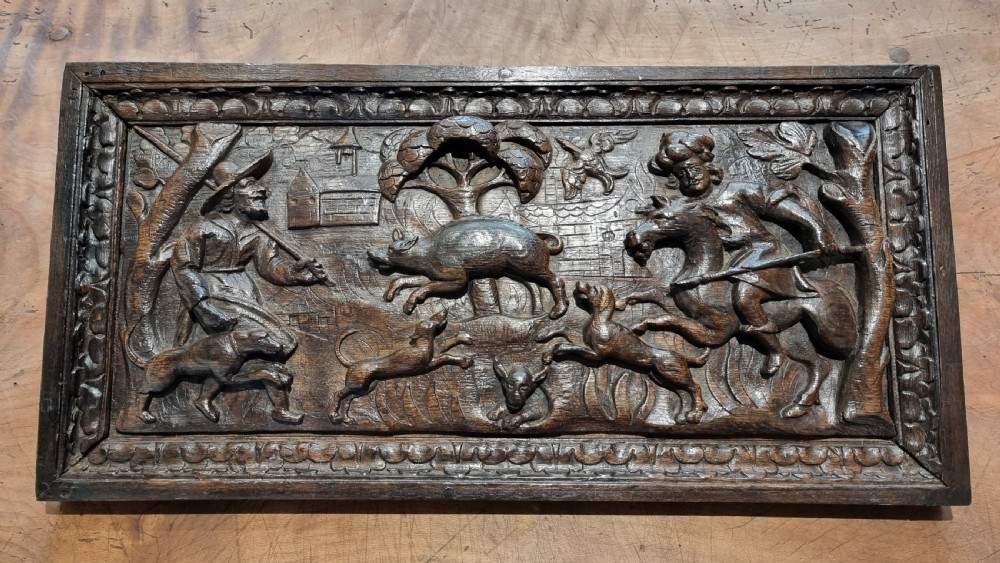 A large 17th century hunting scene.
