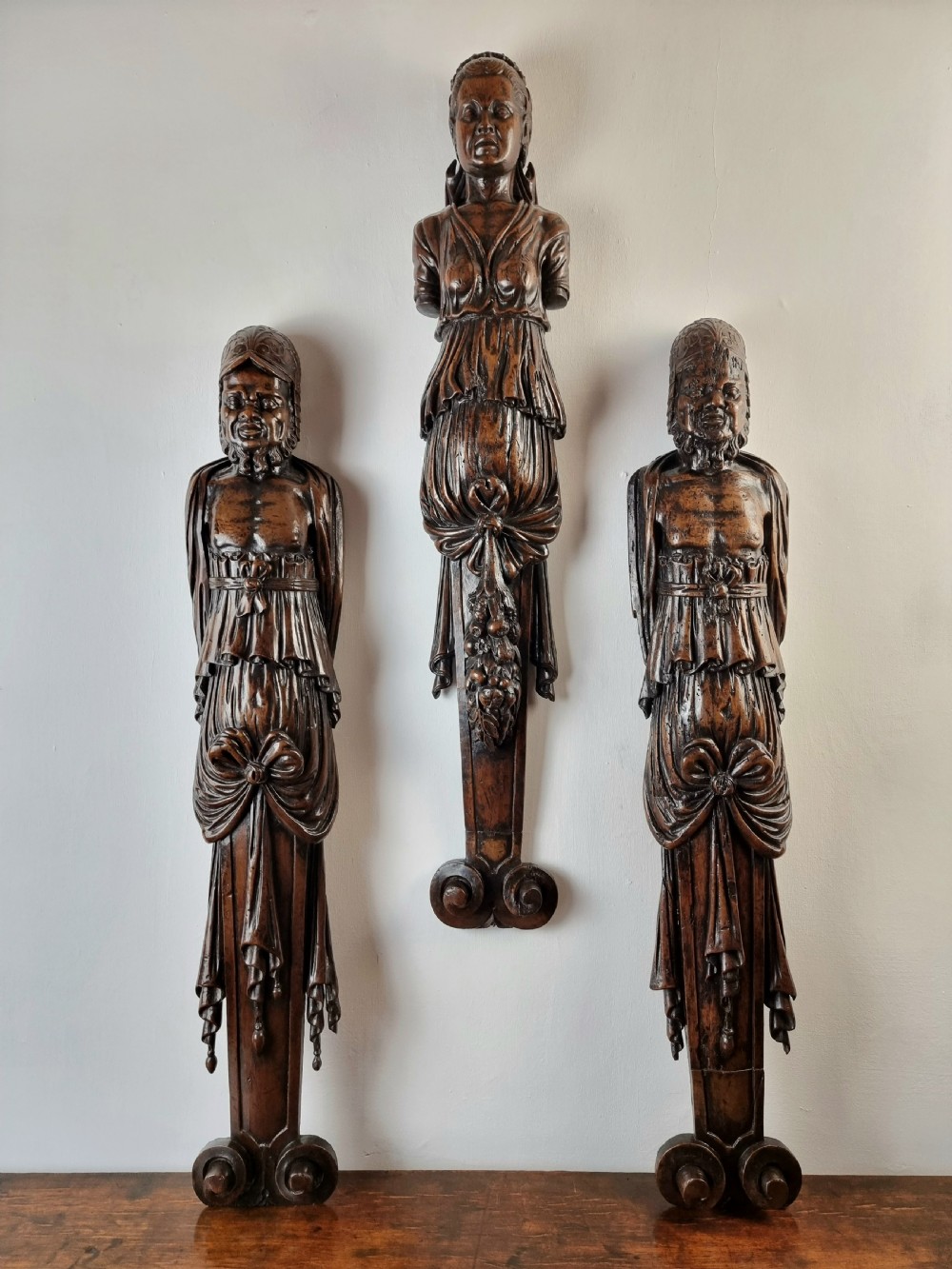 Three large late 16th- early 17th century figures.  View XII
