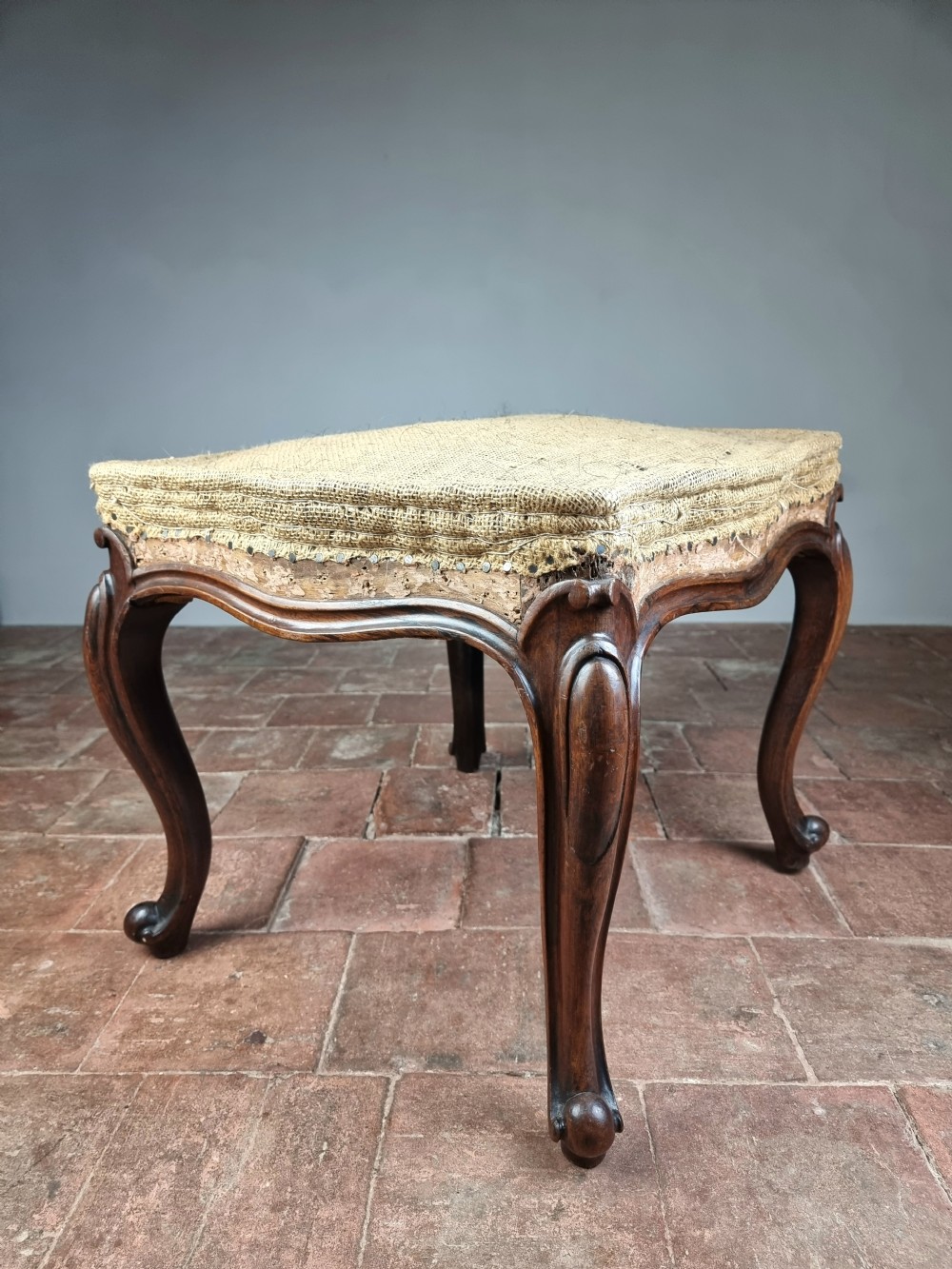 A 19th century mahogany stool