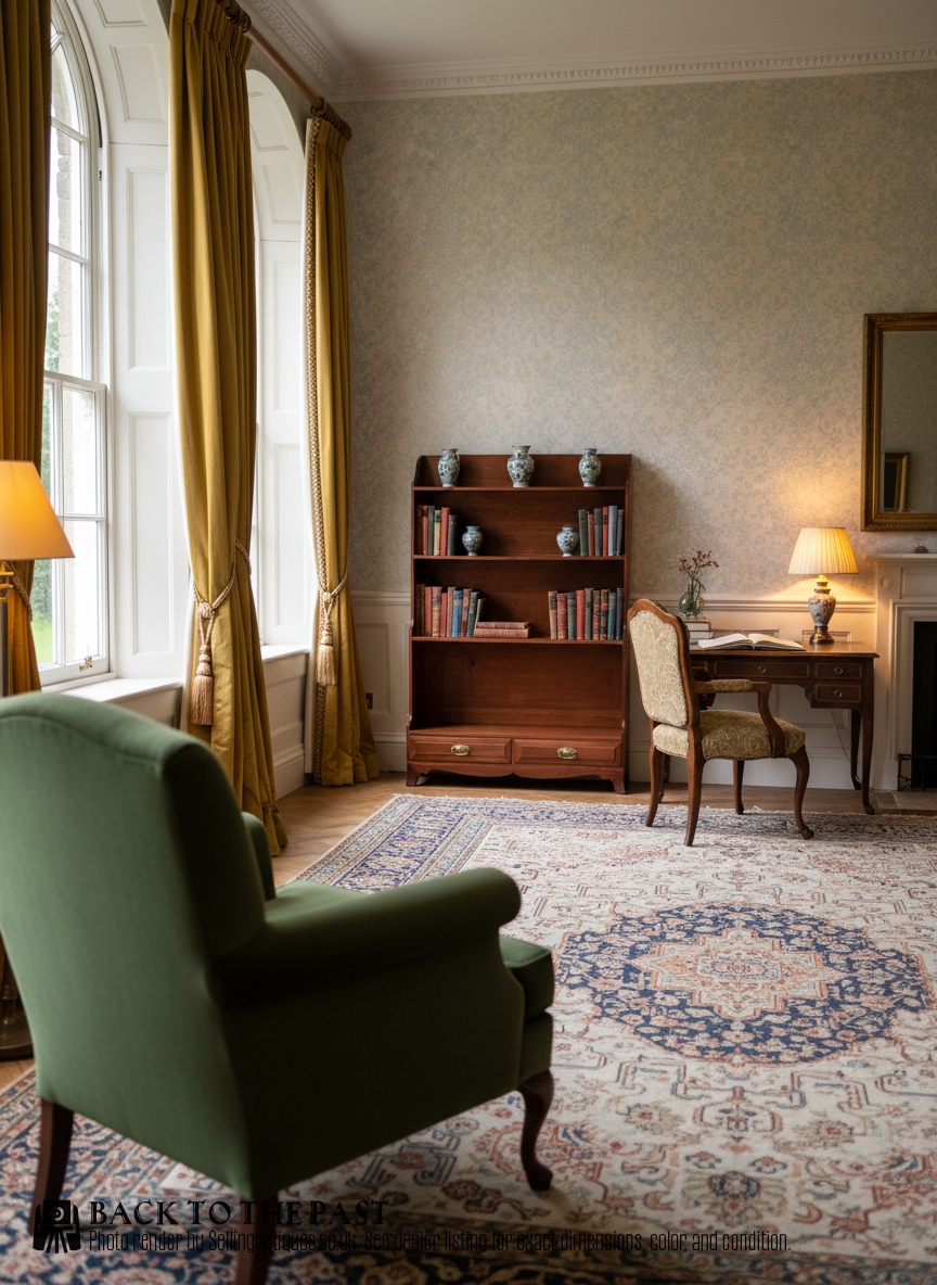 An early 20th Century Yew Wood Waterfall Bookcase
