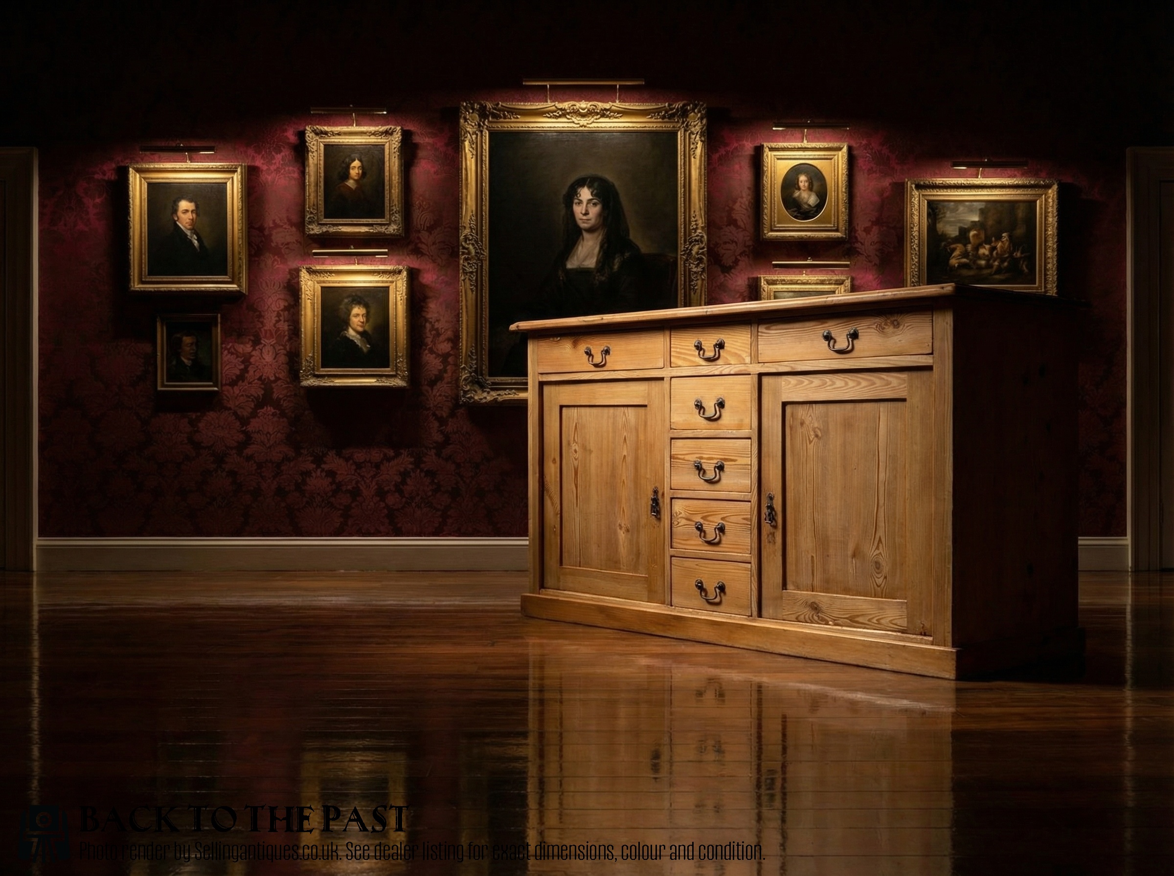 Circa 1900 Pine Dresser Base