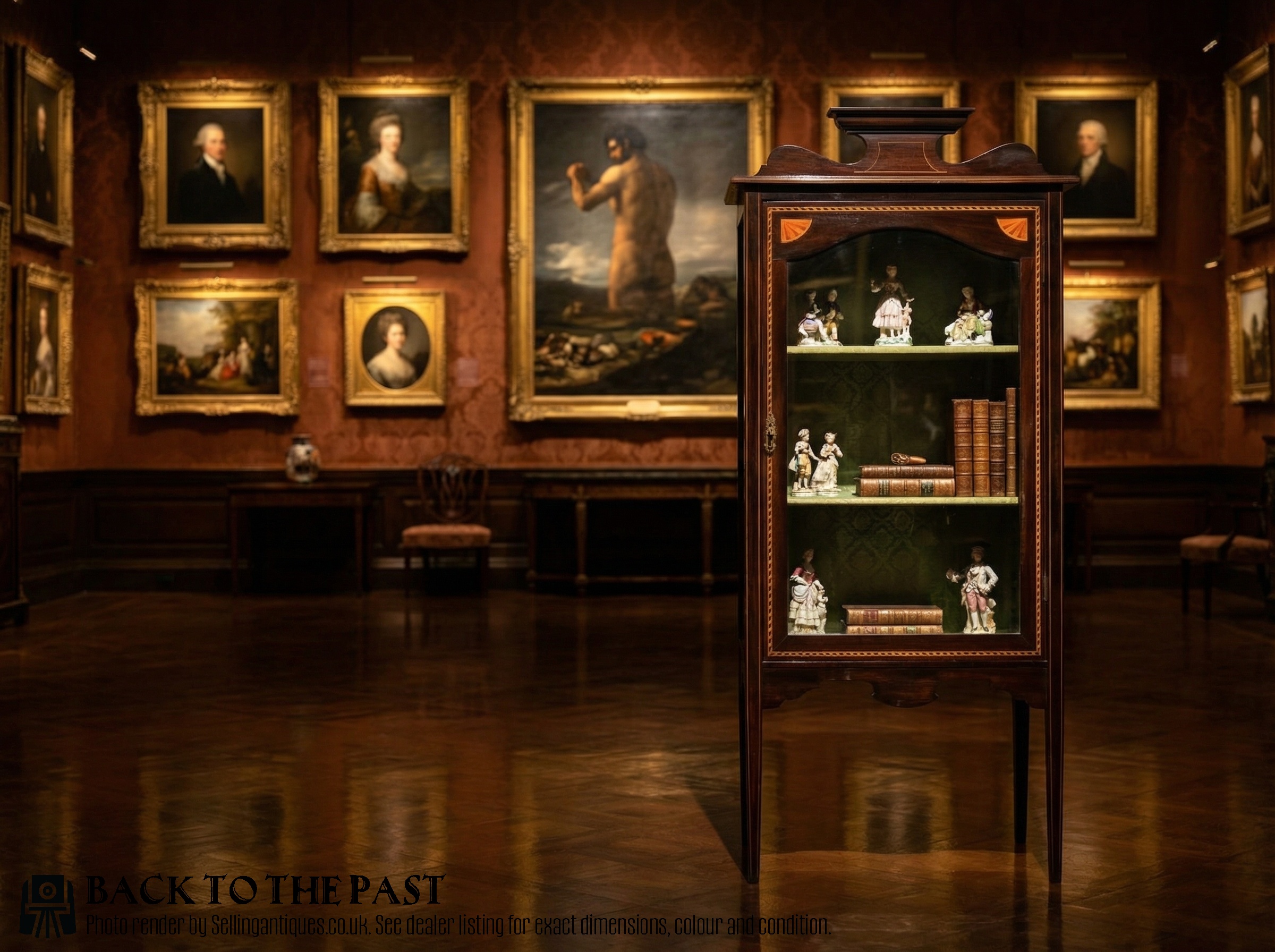 Edwardian Mahogany Inlaid Display Cabinet

