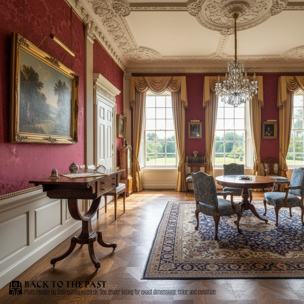 Regency Sewing Table in Burr Ash