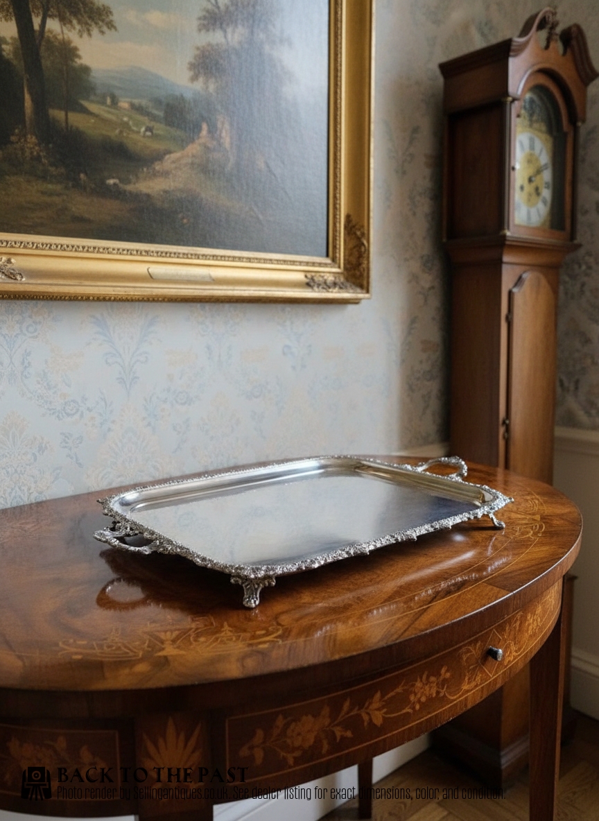 Superb Quality Large Antique Victorian Silver Plated Tea Tray