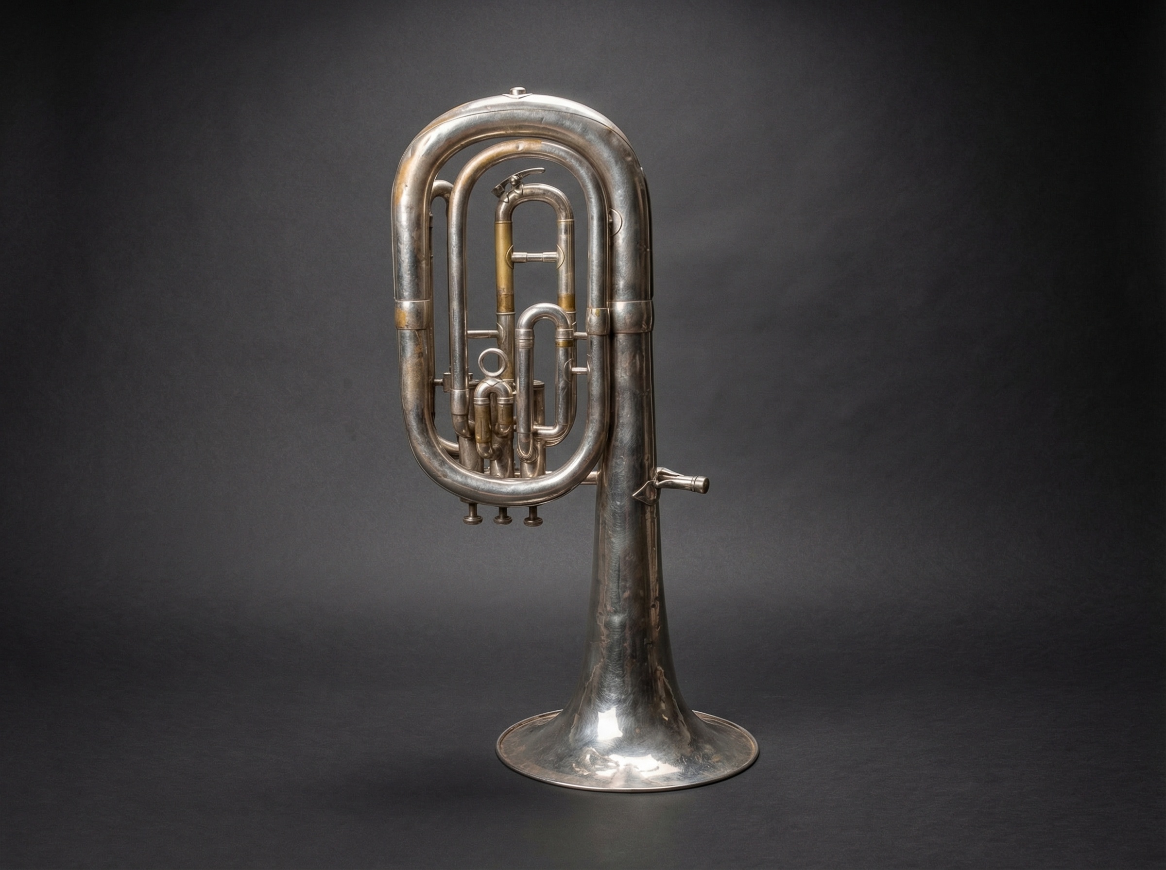 Antique Silver-Plated Euphonium. Salvation Army - The Triumph Class A
