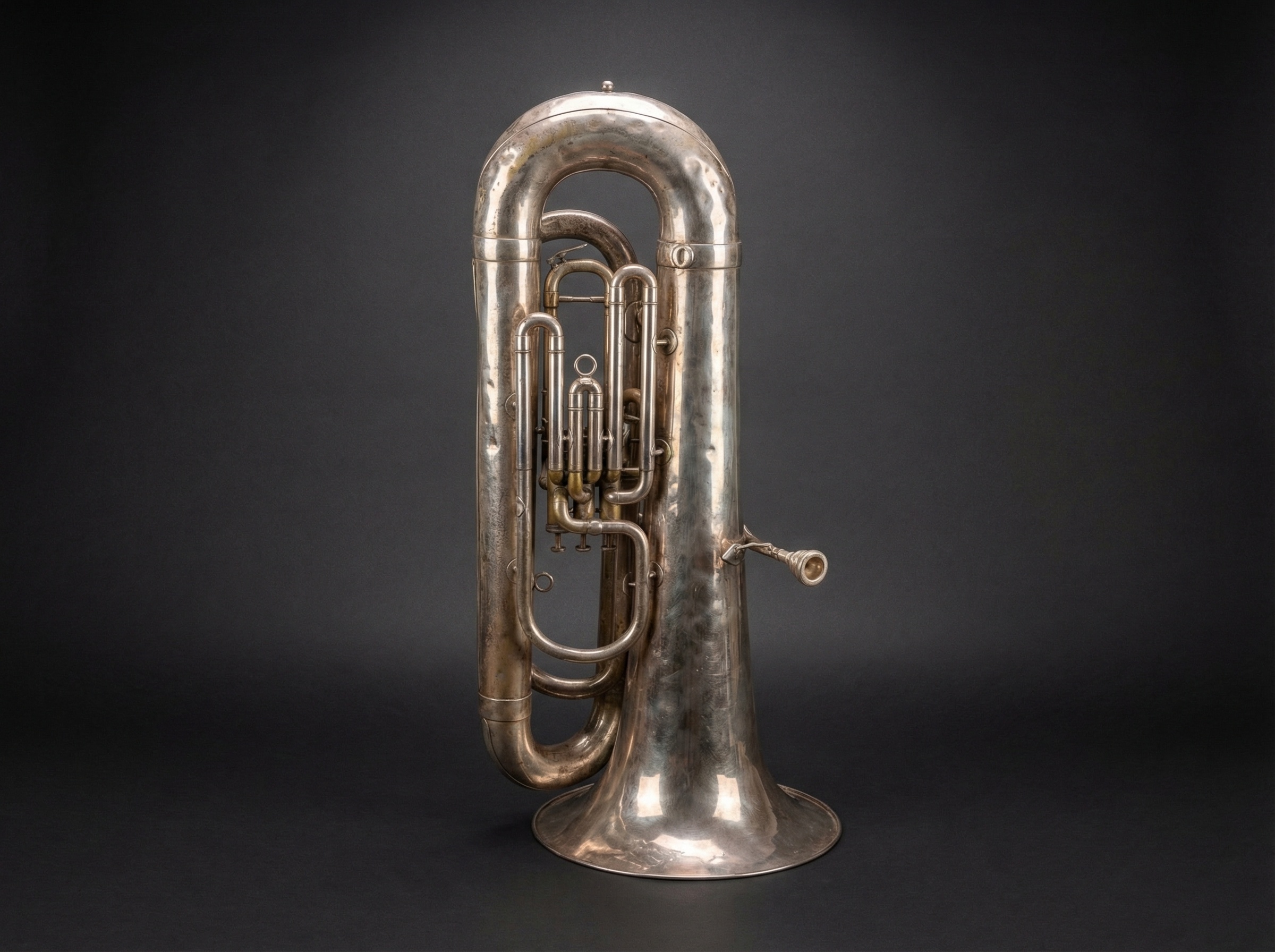 Antique Silver-Plated Tuba (BB base). Salvation Army - The Triumph Class A
