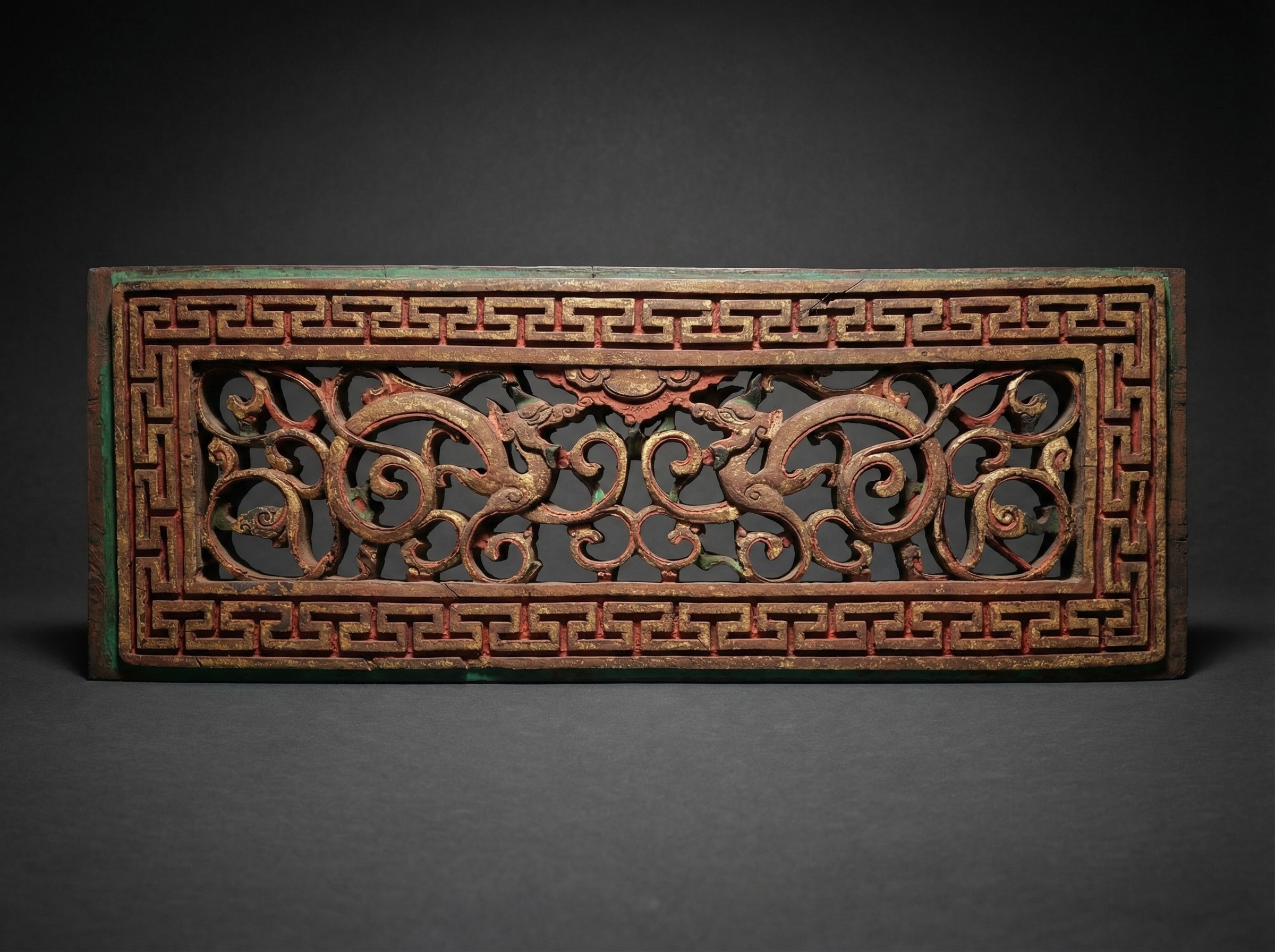 Chinese Carved Wooden Panels / Plaques (12 No). Circa 1880.