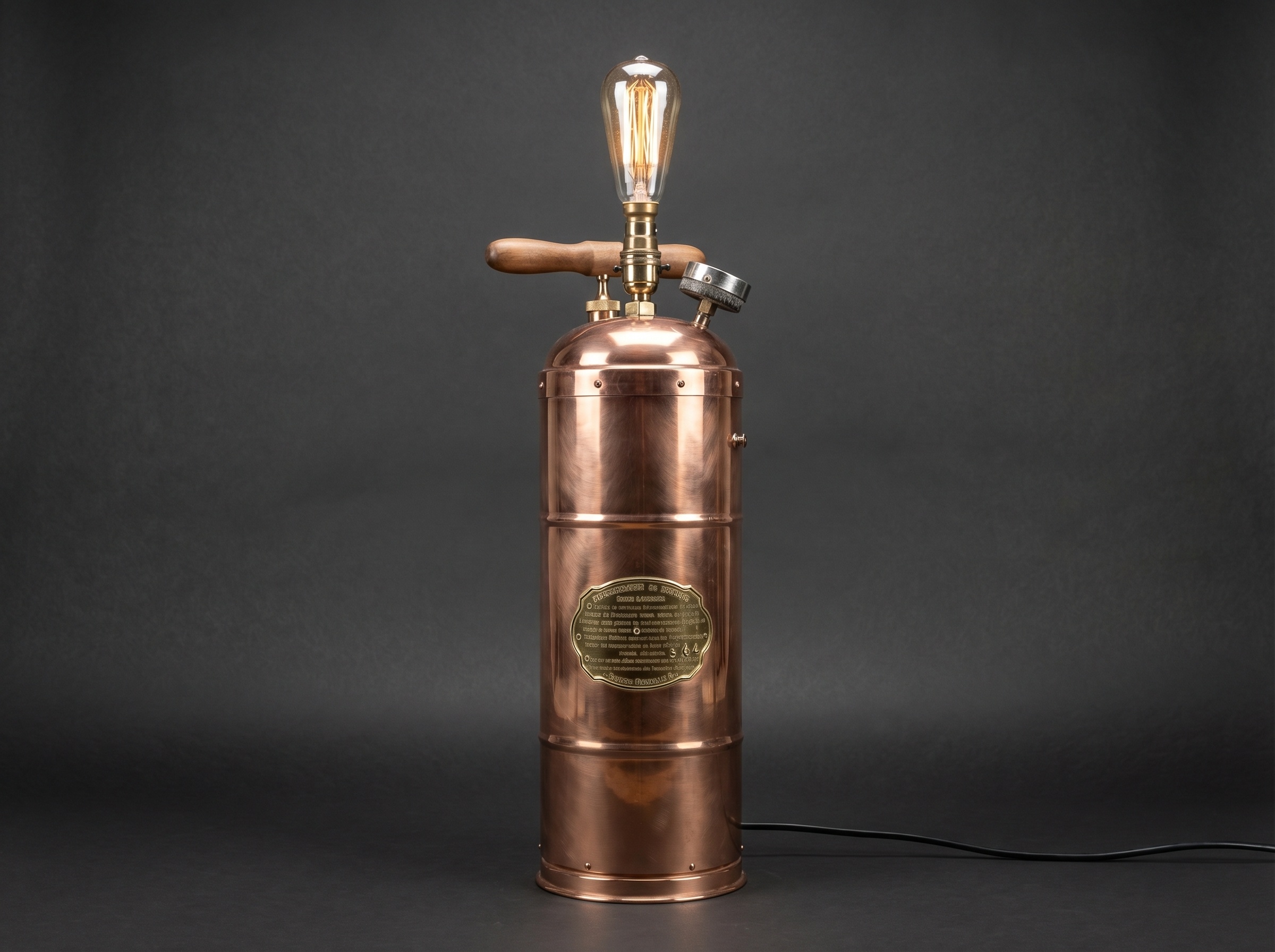 French Copper Horticulture Garden Sprayer. Upcycled Lamp