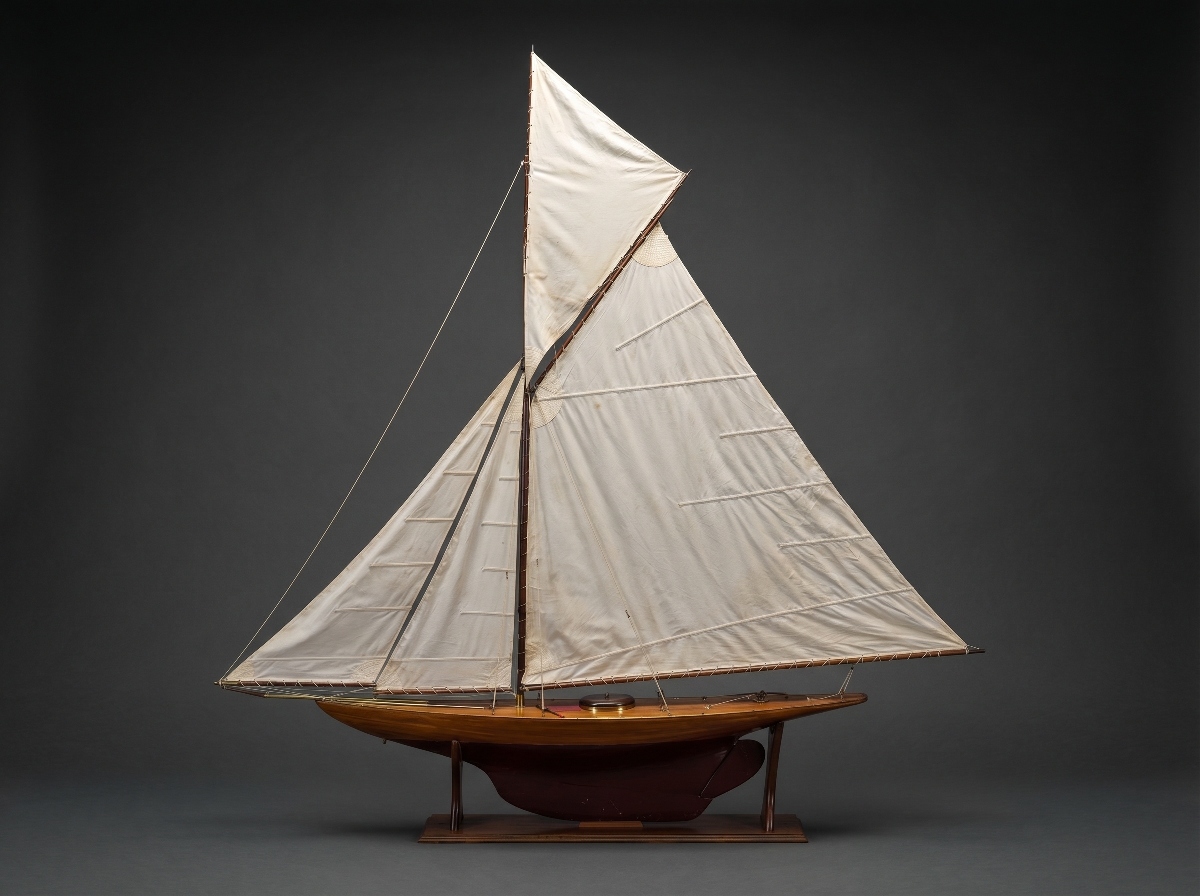 Huge Hand Built Racing Pond Yacht. Circa 1900.