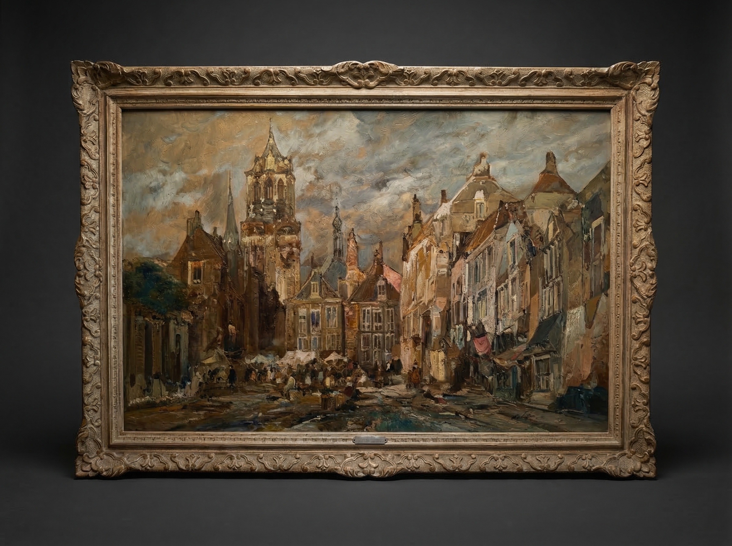 Oil Painting - Vogel, Job de (1908 - 1984). Ghent. Circa 1950.