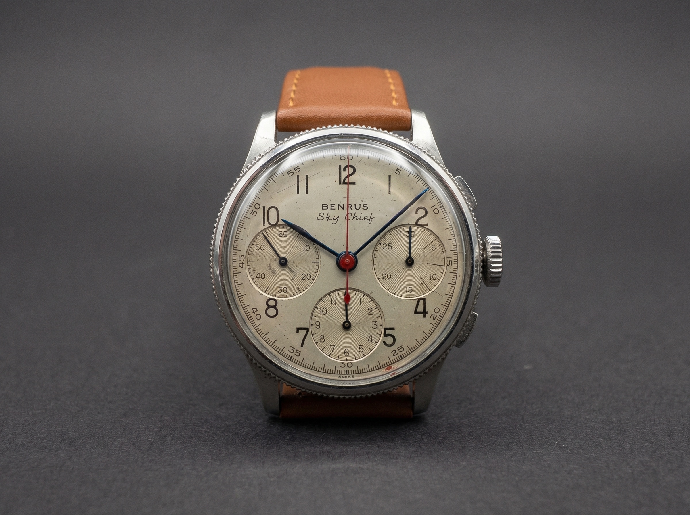 Rare Benrus Sky Chief Aviators Chronograph Watch. 1950s.