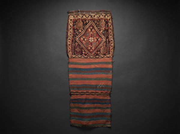Antique Qashqai Bagface. Circa 1890.