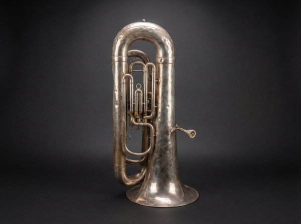 Antique Silver-Plated Tuba (BB base). Salvation Army - The Triumph Class A