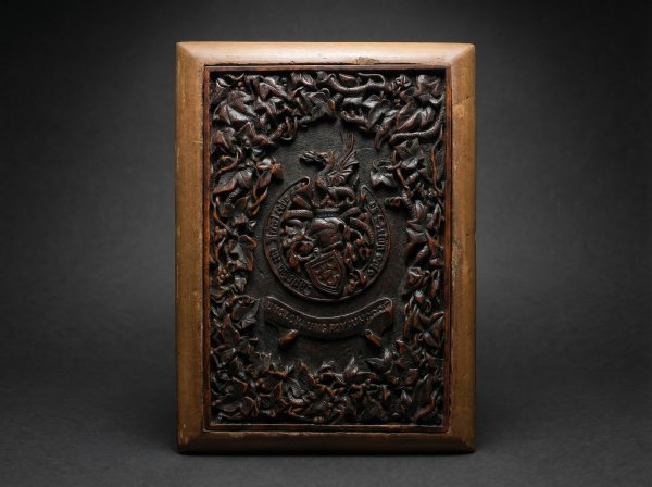Armorial Plaque / Book Cover. Seton Family Crest. Early 19th Century.