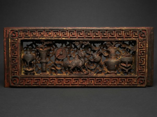 Extremely Fine Chinese Carved Wooden Panels / Plaques (X5). Circa 1750.
