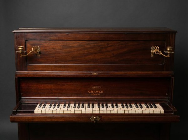 Extremely Rare J B Cramer Ships Piano. 1900. Cellulose capped keyboard *