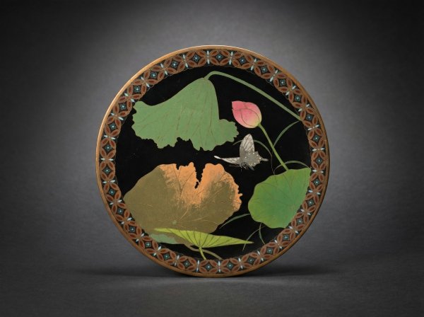 Extremely Fine and Rare Japanese Cloisonne Plaque. Circa 1900.