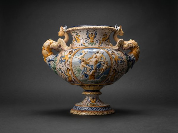 Huge Majolica / Maiolica Centrepiece