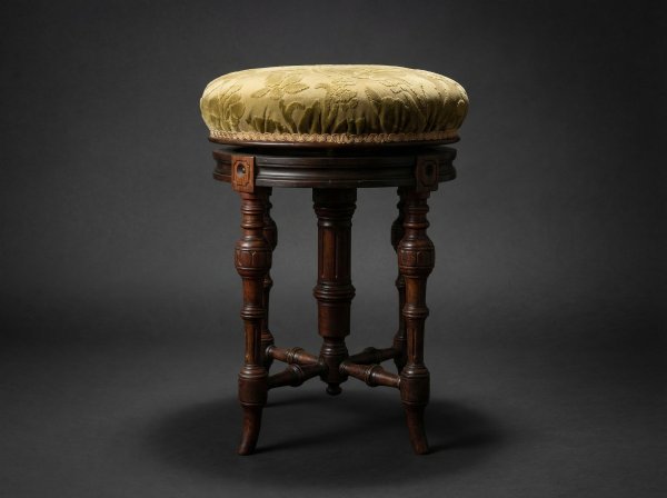 James Shoolbred Circular Piano Stool. c1900