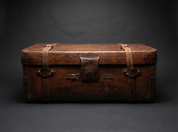 Large Leather Trunk. Finnigan Manchester