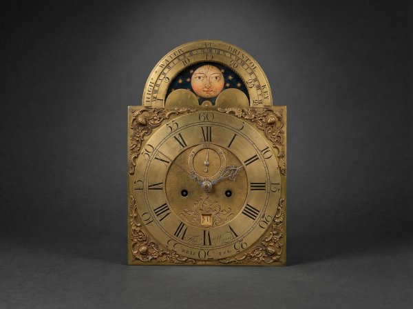 Rare Bristol High Water Lunar Moonphase 8 day Longcase Clock Dial and Movement. Circa 1770